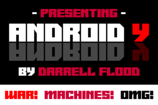 Android Y: A Futuristic Display Font for Sci-Fi Branding