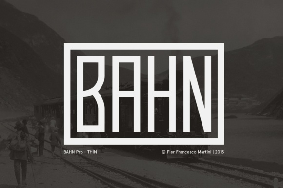 Bahn Pro Thin Display Font for Retro Branding
