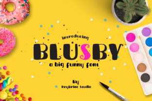 Blusby: A Handcrafted Display Font for Whimsical Editorial Design