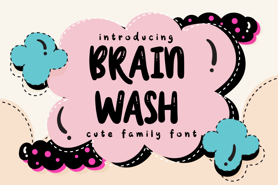 Brain Wash: A Display Font for Editorial Design and Creative Projects