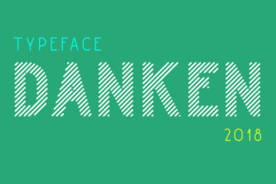 Danken: A Rounded Stripes Display Font for Editorial Design