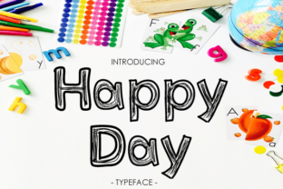 Happy Day Font: A Sketchy, Bold Display Typeface for Playful Branding