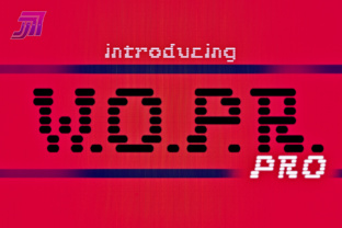 JVNE W.O.P.R: A Retro Display Font for Editorial Storytelling