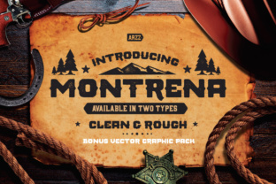 Montrena Display Font for Vintage-Themed Campaigns