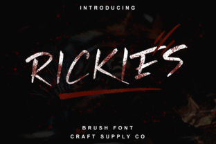 Rickies Font: A Bold All-Caps Brush Stroke Display Font