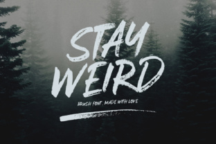 Stay Weird Font: Inky, Streaky Display Fonts for Handmade Brands