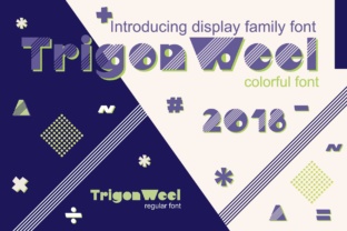 TrigonWeel: A Font That Elevates Branding with Memphis Style